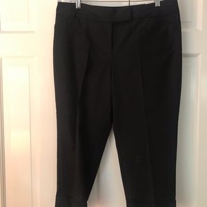Black cropped leg pants